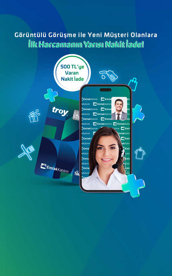 Emlak Katılım Debit Kart ile İlk Harcamanızın Yarısı Nakit İade!