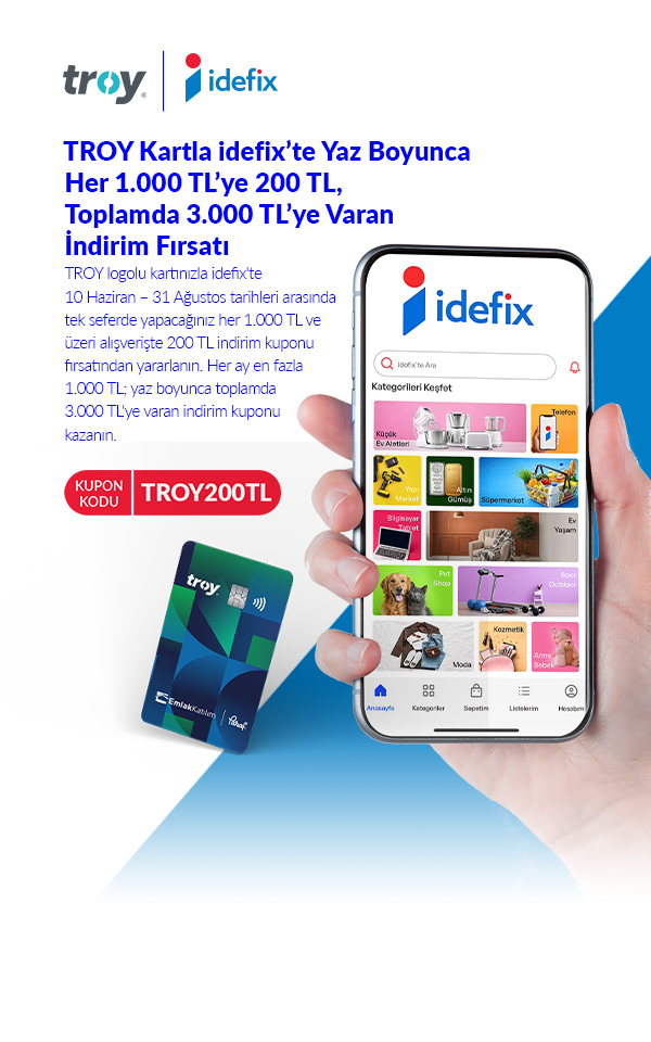 TROY ile idefix’te 3.000 TL İndirim Fırsatı!